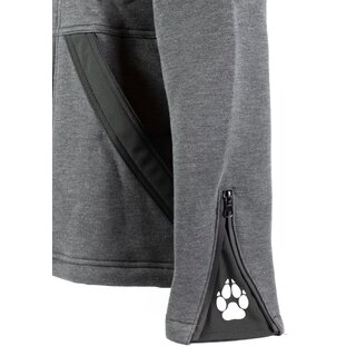 womens dog sport sweater grey/black